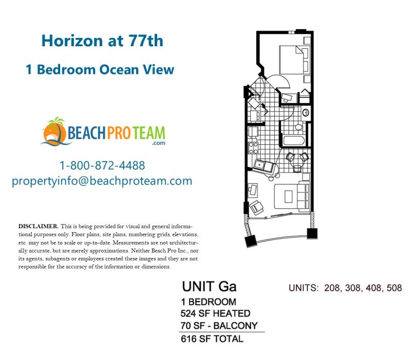	Horizon at 77th Floor Plan Ga - 1 Bedroom Ocean View